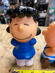 Vtg 1966 Peanuts Lucy Linus Doll Syndicate inc Lot Charles Schwatz Squeak toys