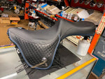 NOS Harley Seat Heritage Springer Softail FLSTS Blue Trim OEM Factory Skirt Fact