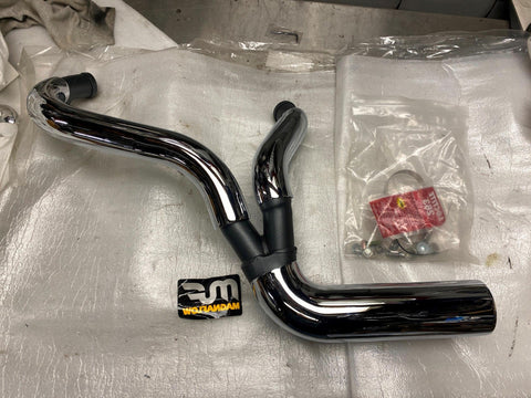 MagnaFlow Rockstar 2-Into-1 Exhaust Pipe Black Harley Softail 1986-2017 Chopper