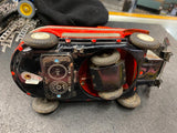 Vintage Tin Toy Modern Toys Japan Fork Truck lift Battery Litho Rare Spins Pivot