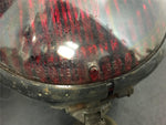 Vintage black metal electric lights red sealed beam railroad equipment untested!