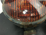 Vintage black metal electric lights red sealed beam railroad equipment train