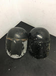 Vintage black metal electric lights red sealed beam railroad equipment train