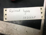 Vintage black metal electric lights red sealed beam railroad equipment train
