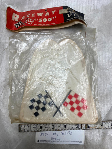 Vtg NOS Bicycle Fender Mudflap Racing flags