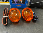 Turn Signal Aurora Indian Gilroy Front Harley Custom Pair Softail Chief Chopper!