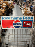 vtg Pepsi Cola Sign Display Soda Tin Stand General Store Mancave Collectible!