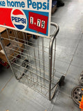 vtg Pepsi Cola Sign Display Soda Tin Stand General Store Mancave Collectible!