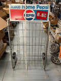 vtg Pepsi Cola Sign Display Soda Tin Stand General Store Mancave Collectible!