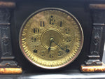 rare antique 1897 seth thomas clock co. adamantine mantle clock with key
