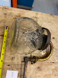 Gas Light Lamp Brass Fancy victorian Sconse Victorian 1900's Globe Wall Antique