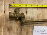 Gas Light Lamp Brass Sconce Victorian 1900's Globe Wall Antique Porcelain Nice!