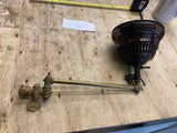 Gas Light Lamp Brass Sconce Victorian 1900's Globe Wall Antique Porcelain Nice!