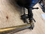 Gas Light Lamp Brass Sconce Victorian 1900's Globe Wall Antique Porcelain Nice!