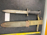 US M5 Imperial Bayonet M1 Garand Fighting Knife in M8A1 Scabbard Korea Vietnam