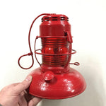 Vtg Embury Man. Co. Warsaw New York No 40 Traffic Gard Warning Lantern Red Globe