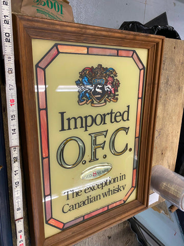 Schenley Imported O.f.c. Canadian Whiskey Mirror Sign OFC Beer Tavern Bar Room