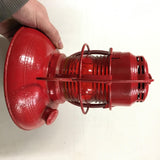 Vtg Embury Man. Co. Warsaw New York No 40 Traffic Gard Warning Lantern Red Globe