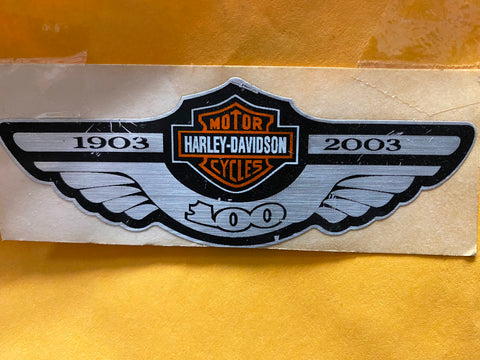 100th anniversary Sticker fender Harley Touring Softail Dyna Sportster 2003 4"