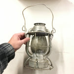 Vtg Painted Silver New York Dietz Vesta N.Y.N.H.&H Railroad Lantern glass globe