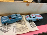 Hi Flyer Jump Speedway Slot Car Set Marx 60's Corvette T-Bird Box HO Toy Vintage