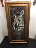 Ruane Mannin  Art work zebra canvas painting wall decor office/home framed piece