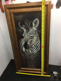 Ruane Mannin  Art work zebra canvas painting wall decor office/home framed piece