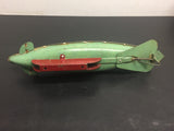 vintage 1940s tin litho wind up wolverine toy submarine Marx Wyndotte Structo