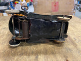 Vtg Ferdinand Strauss Wind Up Toy Tin Car Jalopy 1920's Yell o taxi RARE BLEM!