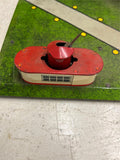 vtg 1950s Tinplate superior Airport by Mettoy playset Airplane Hanger