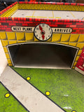 vtg 1950s Tinplate superior Airport by Mettoy playset Airplane Hanger