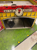 vtg 1950s Tinplate superior Airport by Mettoy playset Airplane Hanger