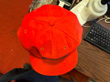 VTG 1980s Made in USA Par-Line Dravo Safety Works Orange Trucker Hat adjustable