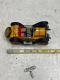 vtg antique 1913 Schuco 1225 Mercer 35J Yellow Mechanical Wind Toy
