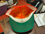 VTG 1980s Made in USA Par-Line Dravo Safety Works Orange Trucker Hat adjustable