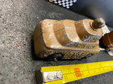 Manoli Cast Slush Military Tank 1930's Vtg Toy Cast Rubber Wheel Orig Survivor!