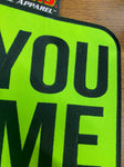 11x12 Patch Neon Green CAN YOU SEE ME NOW! Motorcycle Construction Harley Biker