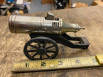 Vtg Modern Cannon Table Lighter Unique Gift Collectible Cast Iron Base