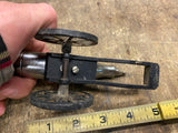 Vtg Modern Cannon Table Lighter Unique Gift Collectible Cast Iron Base