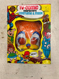 vtg 1973 Hanna Barbera Tv-Comic characters costume & mask 2 piece Yogi bear Bozo