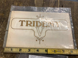 TRIUMPH TRIDENT TI150 T160 TRIPLE 750 V  GOLD SIDE COVER FRAME DECAL 60-3954