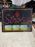 vtg 1985 Stroh's Brewery Beer Light Fluorescent Bulb- KCS Industries sign