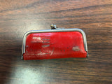 VTG 1950s Grooming Travel Kit Trim Nail Hygiene Red Leather