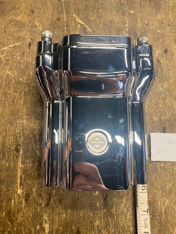 Chrome Enclosed Risers 4' Harley Sportster Custom Chopper softail OEM Top clamp