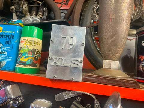 custom Battery Cover 1979 Ironhead Sportster Billet Raised letters Harley XLS