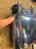 Chrome Enclosed Risers 4' Harley Sportster Custom Chopper softail OEM Top clamp
