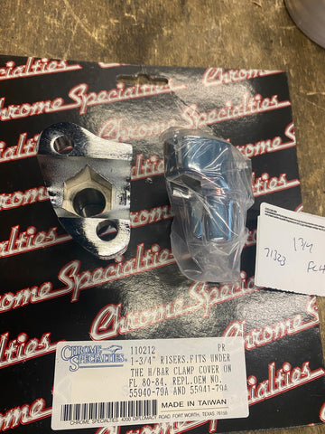 1 3/4 Chrome Handlebar Risers Harley FLH Electra Glide under cover Nacelle 55940