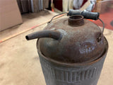Vintage 1940s Galvanized Metal Gas Oil Kerosene can missing lid