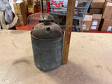 Vintage 1940s Galvanized Metal Gas Oil Kerosene can missing lid