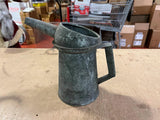 Vintage 1940s Galvanized Metal Gas Station Metal Oil Can/Watering Can 4 Qt